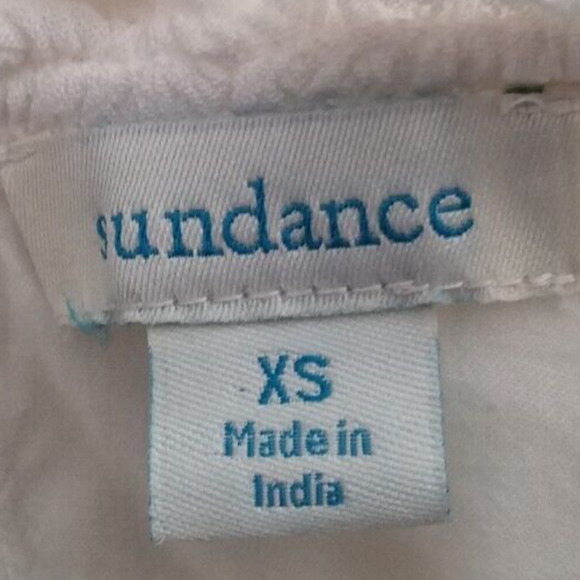 Sundance Lace Pintuck Crepe Top Ivory Cottage Prairie Festival Size XS - Picture 5 of 5